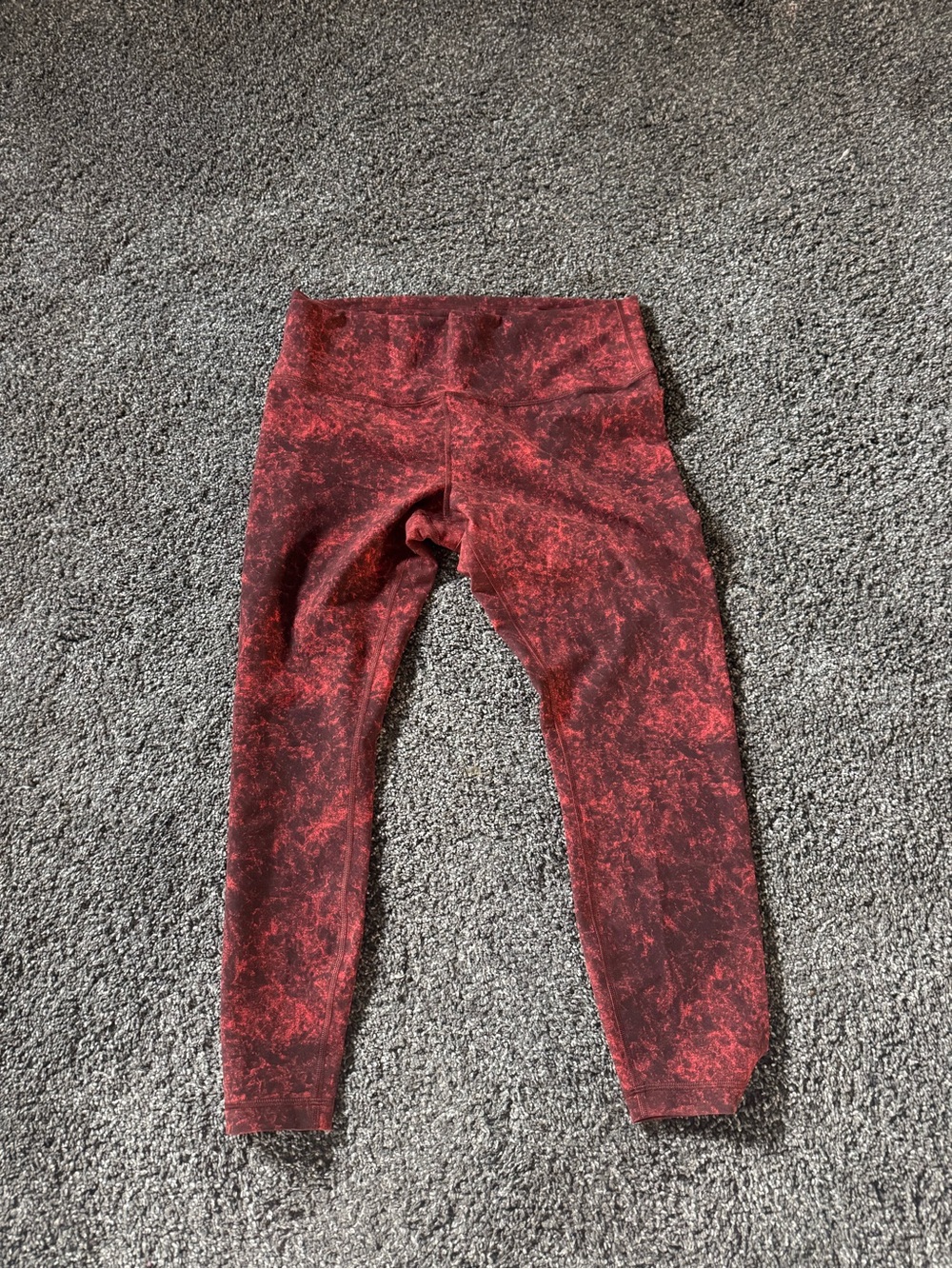 lululemon athletica Red Marble High-Rise Leggings